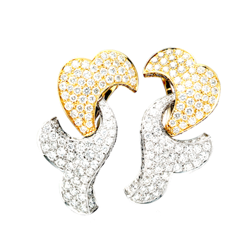 Mermaid Earrings Double Diamond