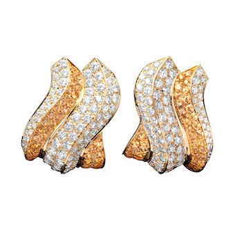 Freyja Earrings Orange Sapphire